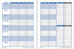 Thumbnail - Weekly Student Planner - by Weekday