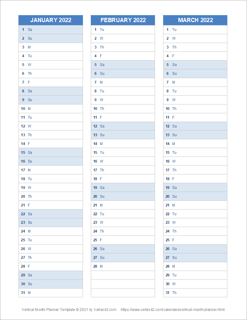 Organize Your Life with the Best Vertical Monthly Calendar Templates - Download Now!