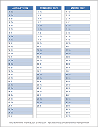 Thumbnail - Vertical Month Planner Template