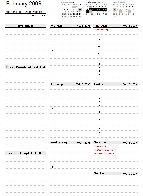 Free Weekly Planners in PDF format - 20+ Templates