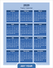 Yearly Calendar Template (Bold theme)