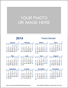 Yearly Photo Calendar (Light theme)
