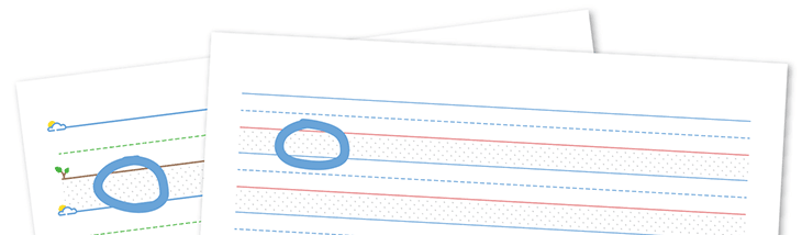 Handwriting Paper Dotted Zone