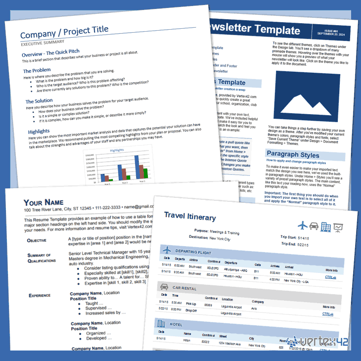 Free Templates for Microsoft Word